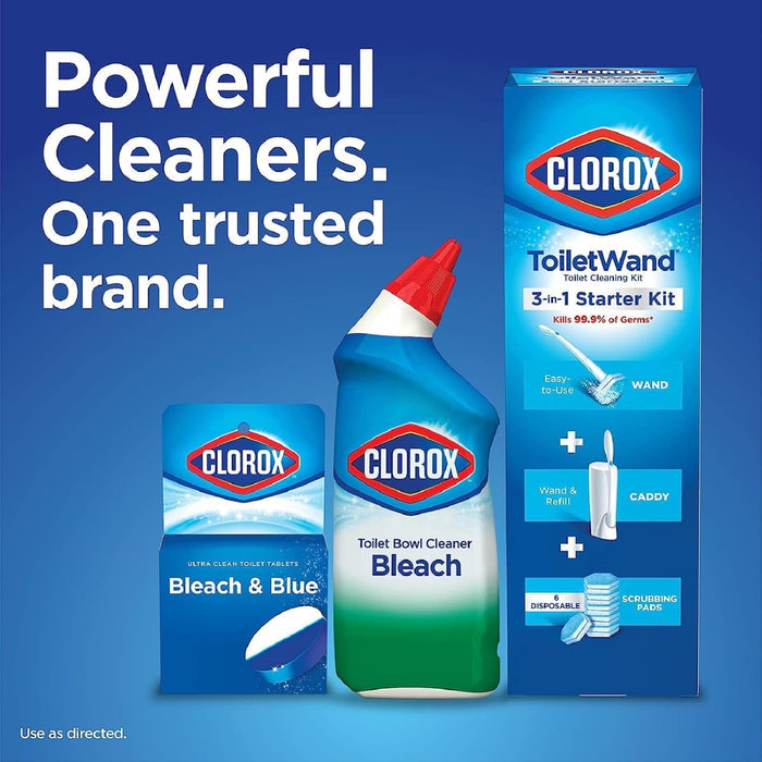 Clorox ToiletWand Refill Pads – Streamlined Toilet Bowl Disinfecting for Clutter Free Bathrooms, 30 Count