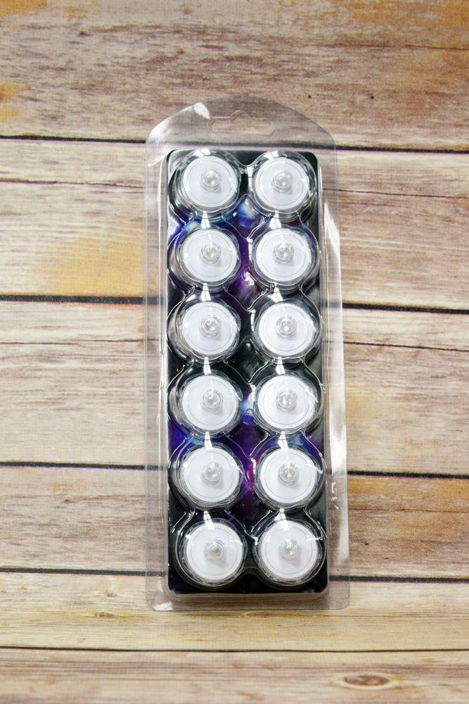 CLOSEOUT Yellow LED Submersible Waterproof Flower Floral Tea Lights (12 PACK) - Luna Bazaar | Boho & Vintage Style Decor