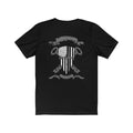 Correction Officer Medieval Crest T-Shirt-Thin Grey Line Flag Shield and Jailer Keys-No Front Design.