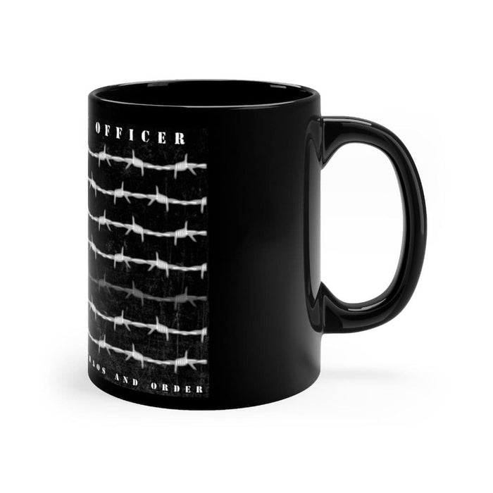 Correctional Officer Coffee Mug-Thin Gray Line Barbed Wire Flag Coffee Cup.