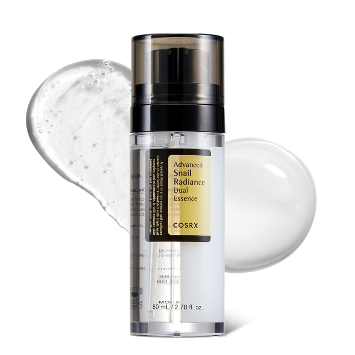 dual-chamber pump dispensing clear essence and cream essence simultaneously