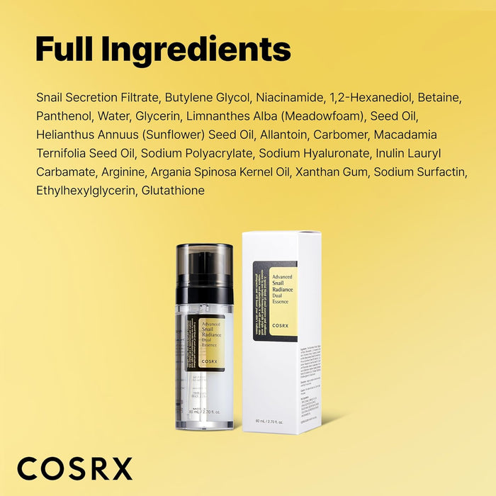 COSRX Snail Mucin 74% + Niacinamide 5% Dual Essence – High-End Korean Skincare Pillar for the Connoisseur