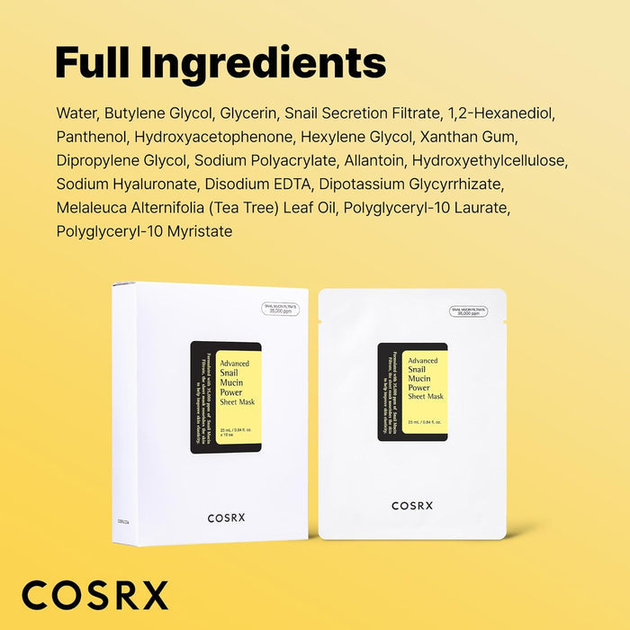 COSRX Snail Mucin Face Mask – Calming Korean Skincare for Stress Relief and Self-Care Sundays