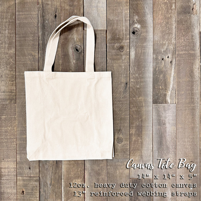 Cow Stamp - Custom Canvas Tote Bag