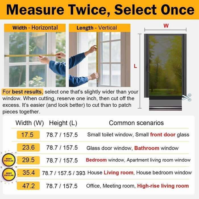 CozyPrivacy Removable Window Film – Pet Friendly Home Tint, Worry Free Install