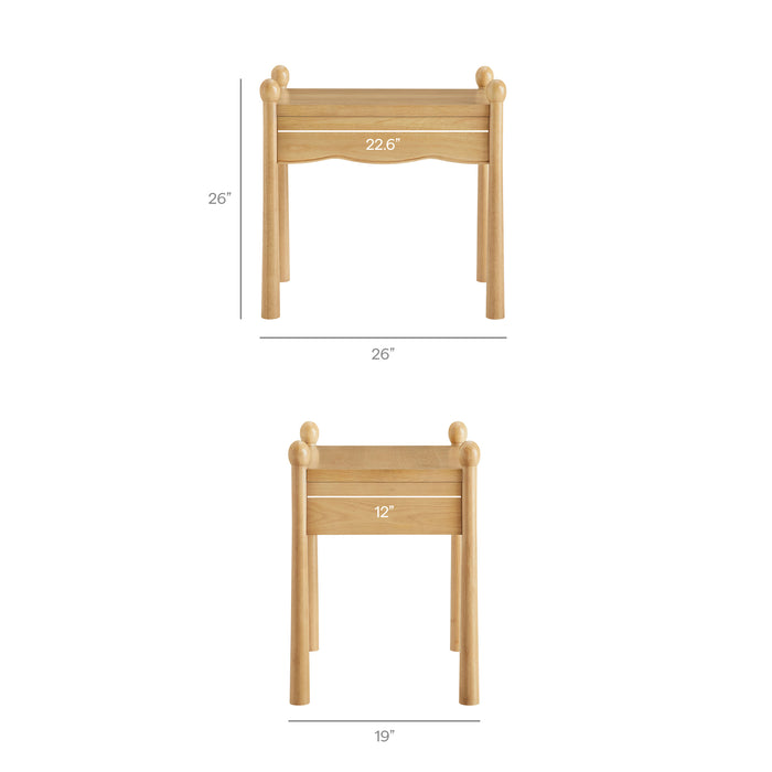 Darcy Wood Nightstand or Side Table