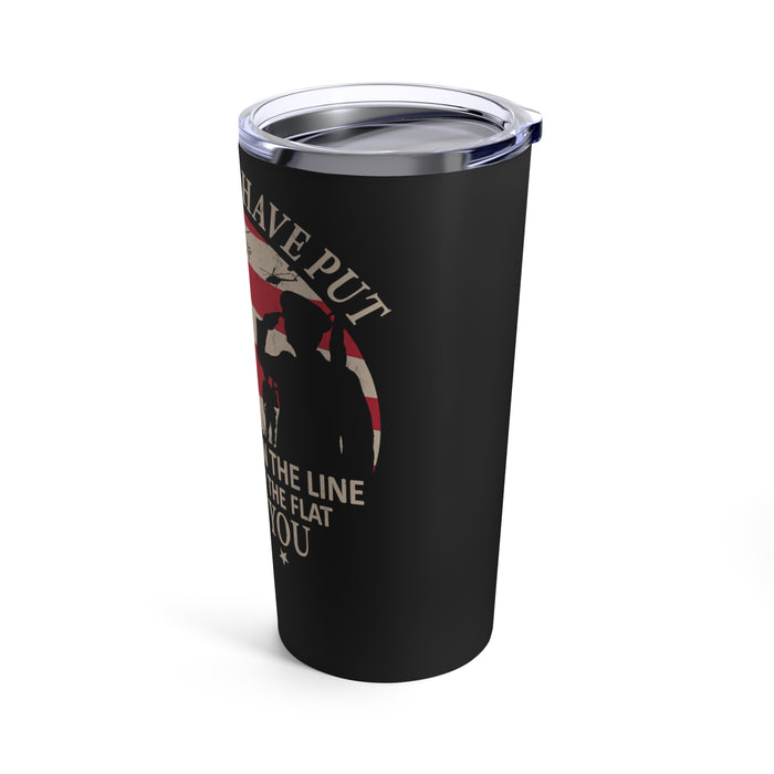 Defenders of the Flag: 20oz Black Military Design Tumbler - Thank You for Your Service