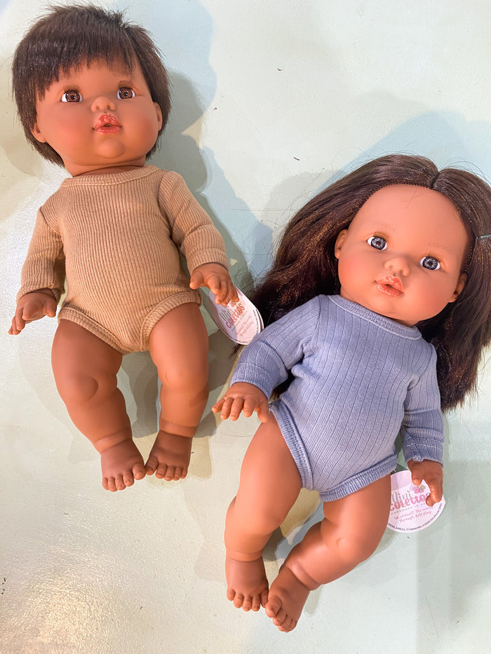 DOLL CLOTHES: LONG-SLEEVE ONESIE, Various