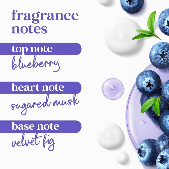 Dove Body Wash Unwind Blueberry & Moon Milk – Clean Design Family Body Wash for an Uncluttered Bathroom Counter