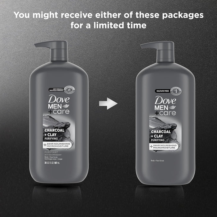 dual-purpose face and body wash in a single 30 oz bottle