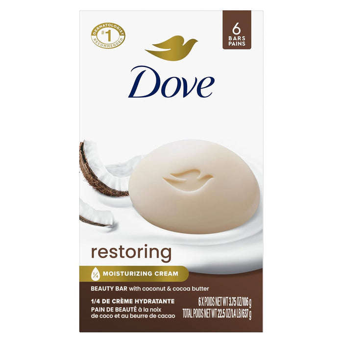 coconut and cocoa butter restoring formulation with ¼ moisturizing cream
