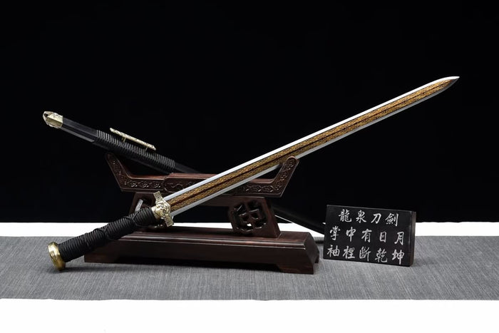 Dragon Han jian Sword(Forged Damascus balde,Brass Fittings) Real Swords,Chinese Sword…