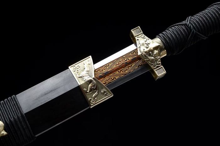 Dragon Han jian Sword(Forged Damascus balde,Brass Fittings) Real Swords,Chinese Sword…