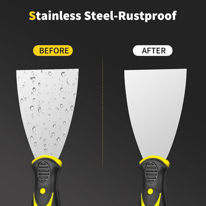 ergonomic soft-rubber over hard-plastic handle for non-slip grip