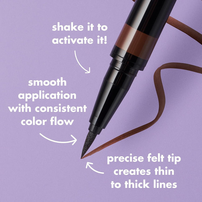 high-pigmented jet black and deep brown shades