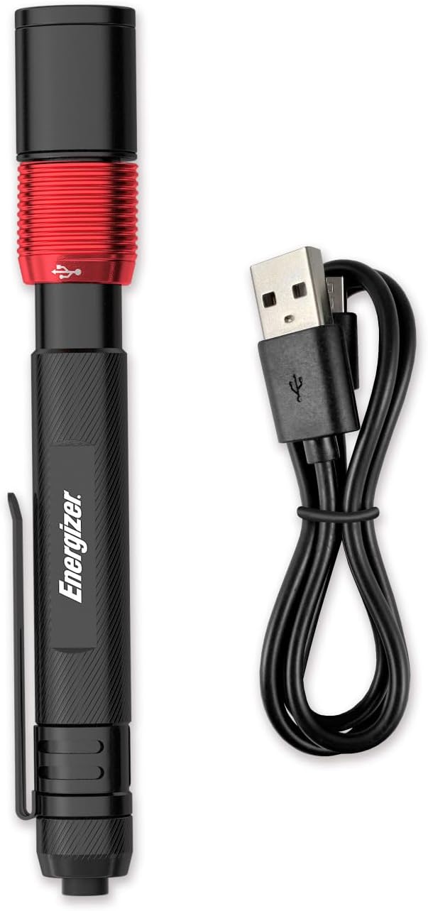 Energizer X400 Compact Penlight for Camping, Lightweight USB Rechargeable Light for Trail Navigation
