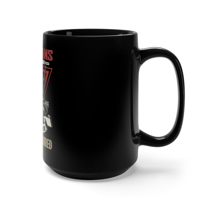 Eternal Presence: 15oz Military Design Black Mug - Honoring Veterans' Unwavering Commitment