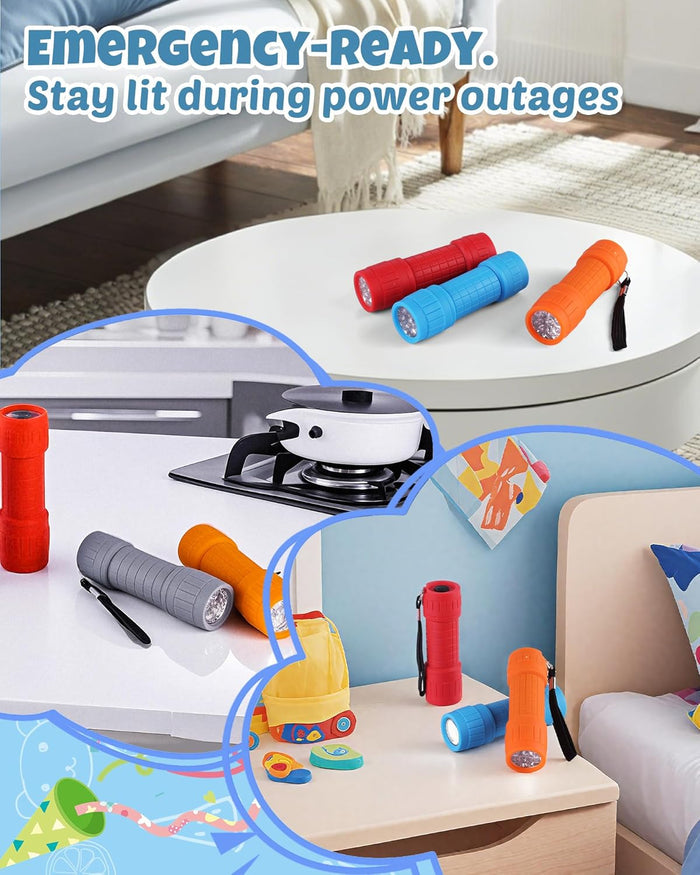 EverBrite 9-LED Flashlight 6-Pack – Practical Stocking Stuffer Gift for Men, Dads, and College Students