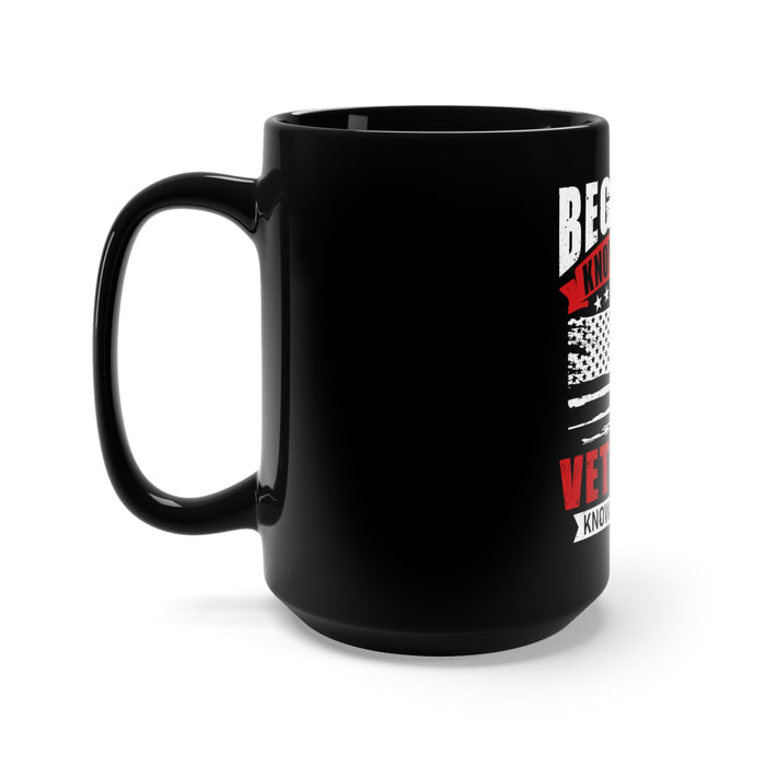 Experience Matters: 15oz Black Military Design Mug - Veterans Know Exceptions, Not Just Rules