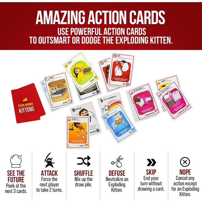 Exploding Kittens Party Pack – RV Dinette Card Game for Road Trips, 2-10 Players