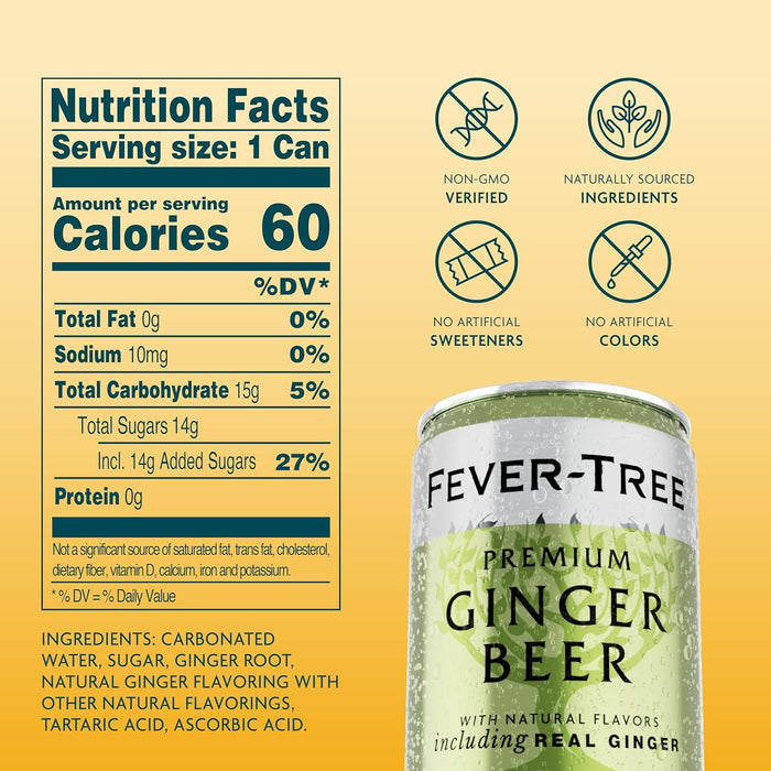 naturally sourced ingredients including real ginger root and carbonated spring water