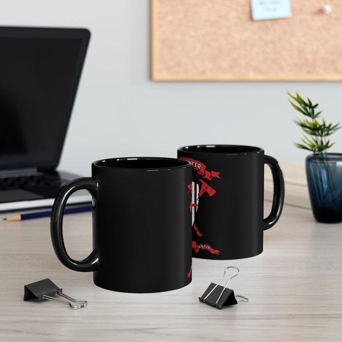 Fireman Coffee mug 11oz-Firefighter Coffee Cup-Thin Red Line Cup.