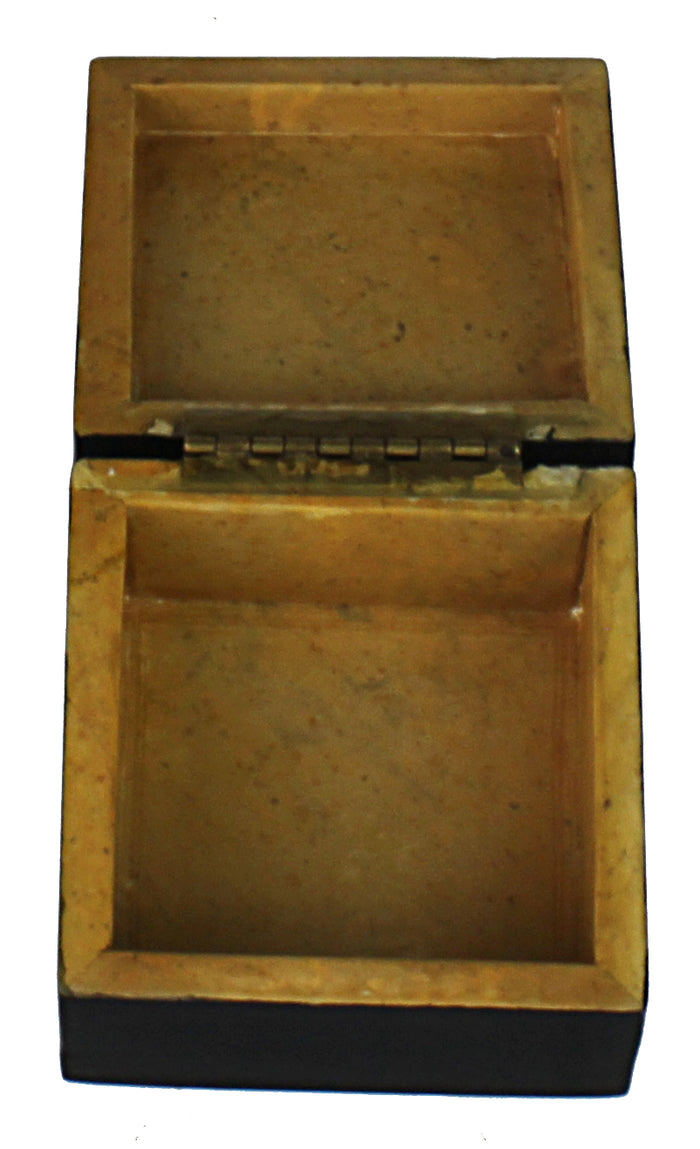 Flower - Soapstone Trinket Decor Box - Niger Bend