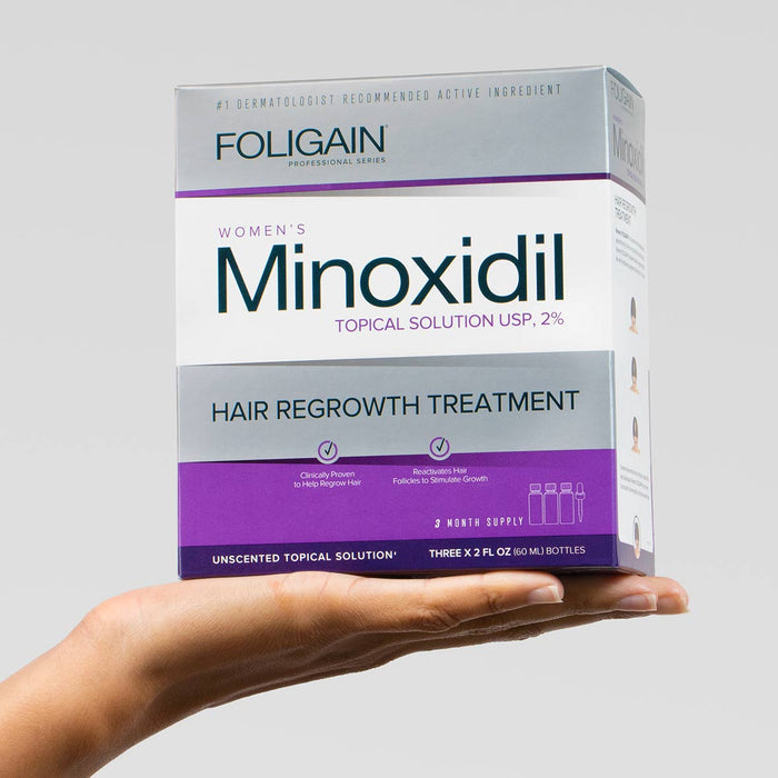 FOLIGAIN® Minoxidil 2% Hair Regrowth Treatment For Women 12 Month Supply