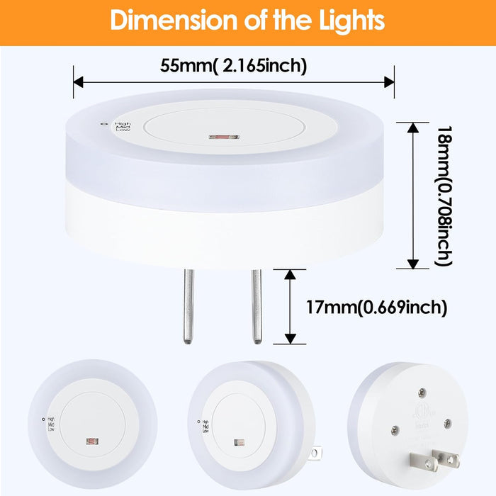 FOLKSMATE LED Night Light – Calming Ambient Plug in Light for Bedroom Wind Down Routine, Dimmable