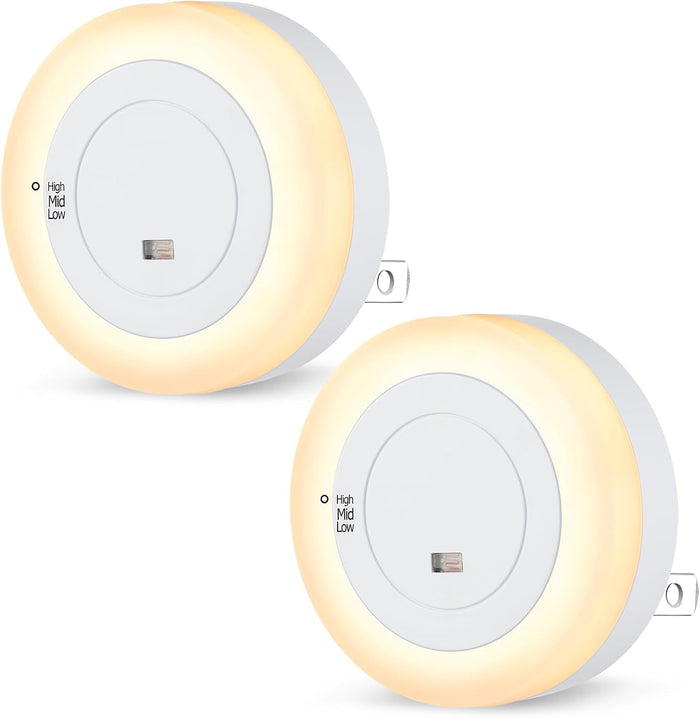 FOLKSMATE LED Night Light – Calming Ambient Plug in Light for Bedroom Wind Down Routine, Dimmable