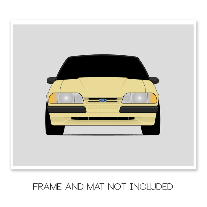 Ford Mustang LX Convertible (1987-1993) Fox Body Poster