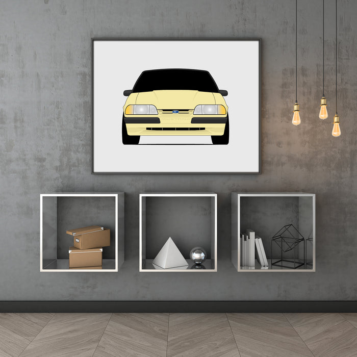Ford Mustang LX Convertible (1987-1993) Fox Body Poster