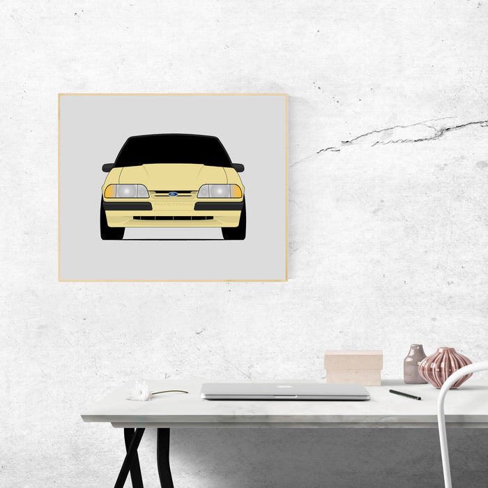 Ford Mustang LX Convertible (1987-1993) Fox Body Poster