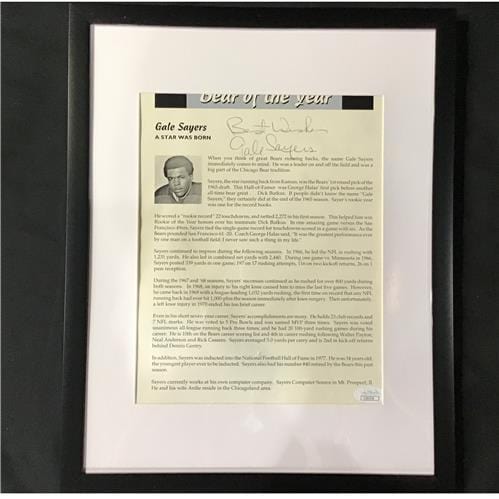 Gale Sayers - Autographed Tribute - Chicago Bears Framed 12x15