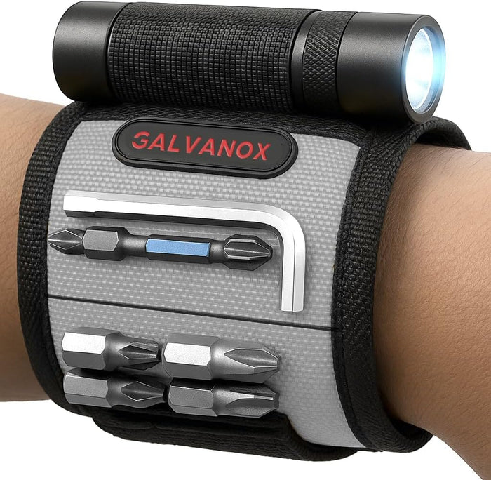 12 ultra-strong embedded magnets spanning the wristband surface for secure metal-fastener hold