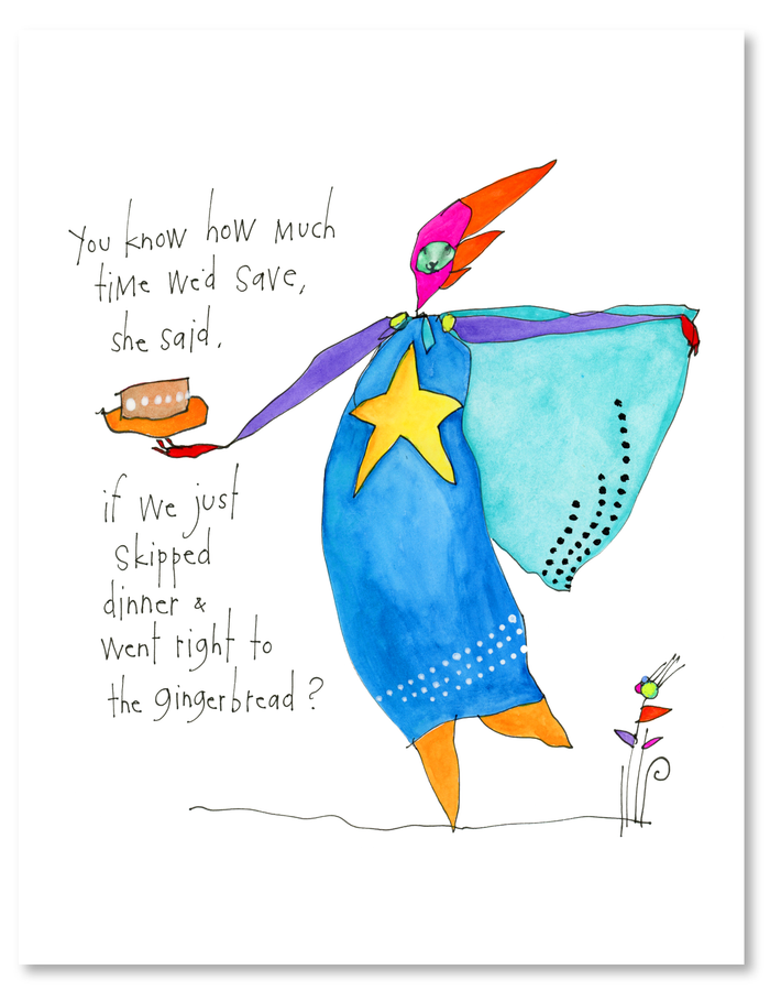 gingerbread dreaming art print