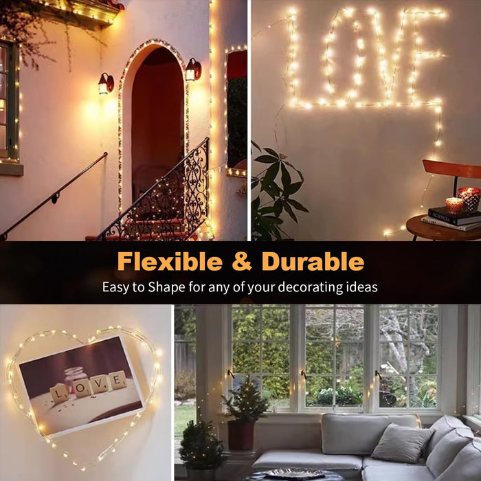 GlowNook Micro LED String Lights – Playroom and Tent Lighting, 20-Pack 7ft Bendable Wire for Kids' Spaces