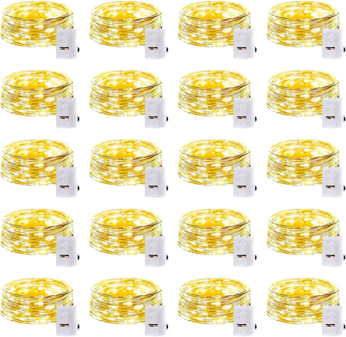 GlowNook Micro LED String Lights – Playroom and Tent Lighting, 20-Pack 7ft Bendable Wire for Kids' Spaces