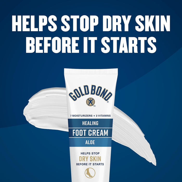 Gold Bond Healing Foot Cream – Gentle, Allergy-Friendly Heel Moisturizer for Daily Use, 4 oz