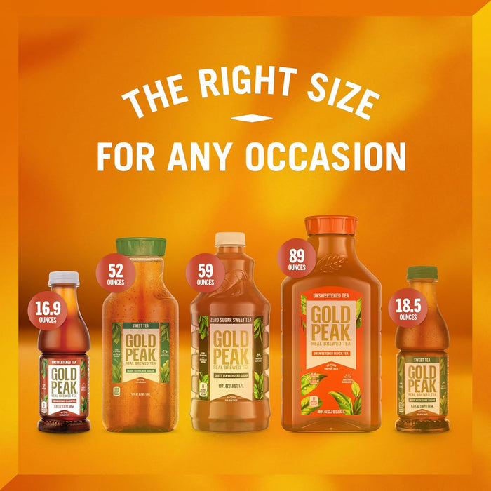 Gold Peak Sweet Tea – Grab-and-Go Bottled Beverage for the Office and Commute, 16.9 fl oz 6 Pack