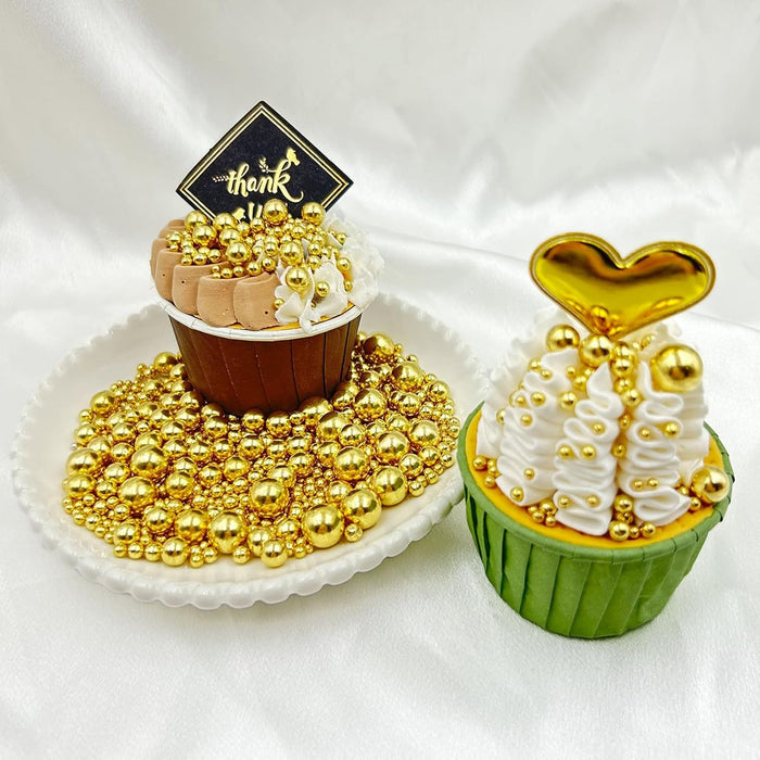 Gold Pearl Sugar Sprinkles – Thoughtful Housewarming and Hostess Gift for Women Who Love to Bake