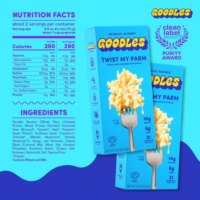 Goodles Twist My Parm Asiago and Parmesan Spirals – Prebiotic-Rich Family Dinner for the Wellness Kitchen