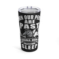Gratitude Awakened: 20oz Black Military Design Tumbler - When Our Perils Are Past