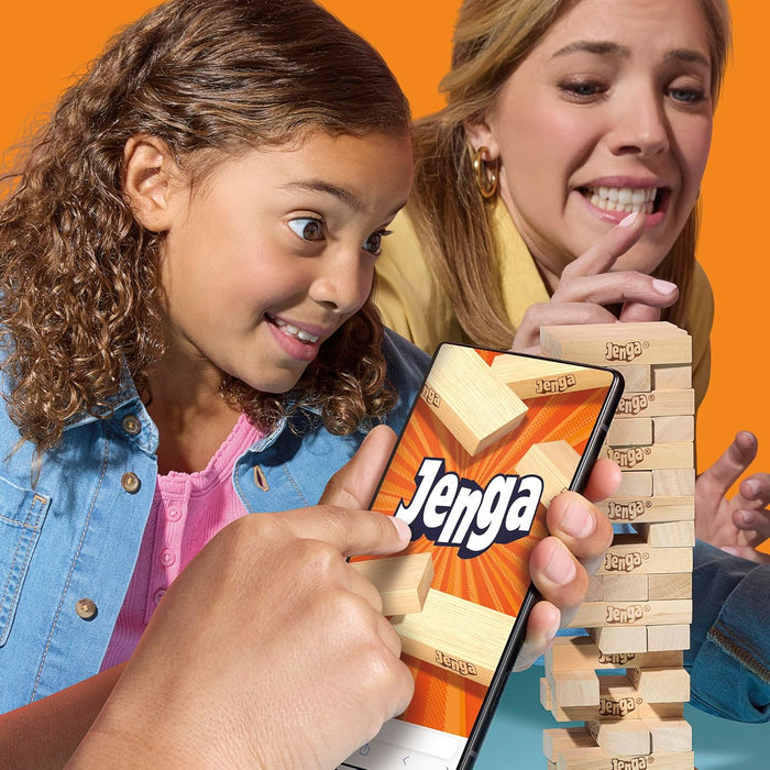 Hasbro Jenga Digital Die Game – Portable Stacking Game for Patio Parties and Backyard Gatherings