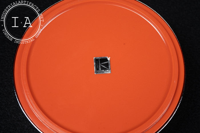 Isamu Kenmochi Orange Melamine and Chrome Ashtray