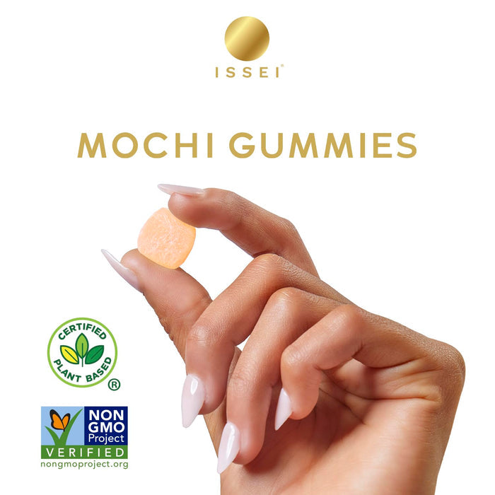 soft, chewy mochi-style gummy texture that melts in the mouth