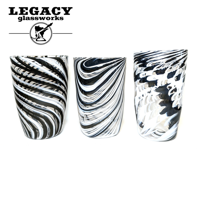 Jake In The Bocks Black & White Soft Glass Cups