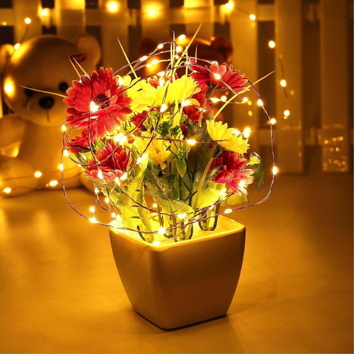 Joomer Starry String Lights Battery Powered – Decorative Indoor Lighting for Windows, Plants and Wall Accents