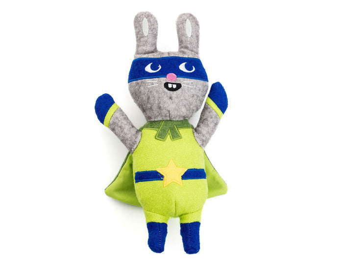 JUMPING JAX 11" RABBIT WOOL DOG TOY