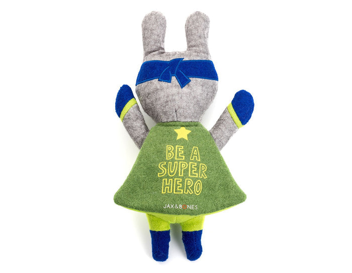 JUMPING JAX 11" RABBIT WOOL DOG TOY